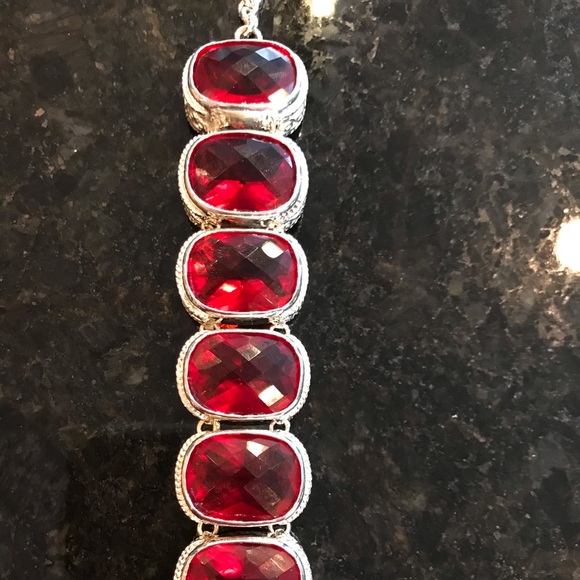 ♥️Sterling Silver Red Bracelet Gorgeous!!♥️ - Picture 4 of 6
